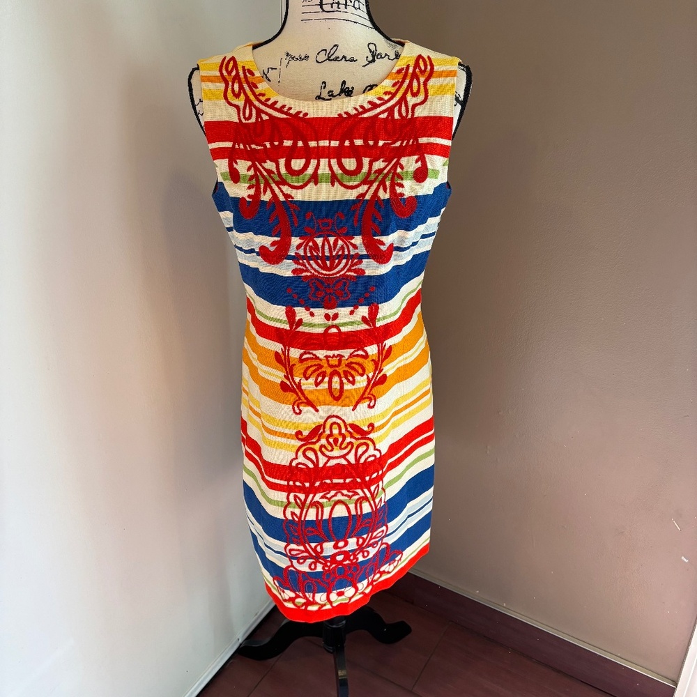 Anthropologie Tabitha Banded Totem cotton shift dress